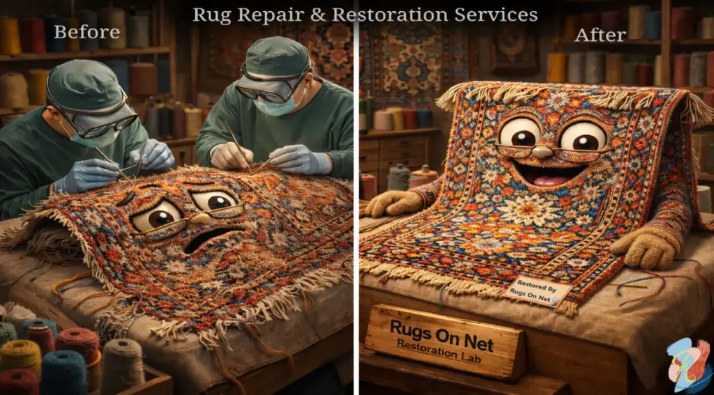 Expert rug repair and restoration services 2 Rugs on net's expert rug repair and restoration services