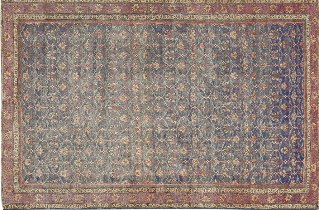 Antique 18th Century Indian Deccani Mughal Rug by RugsOnNet