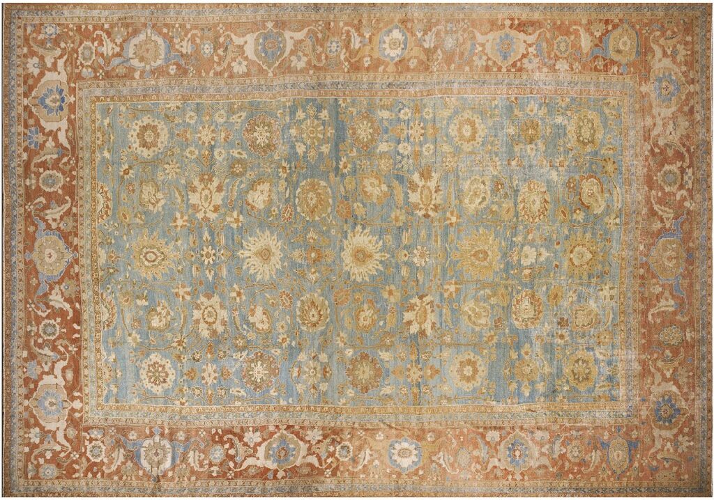 Antique Oversized All Over Design Persian Sultanabad Rug by RugsOnNet