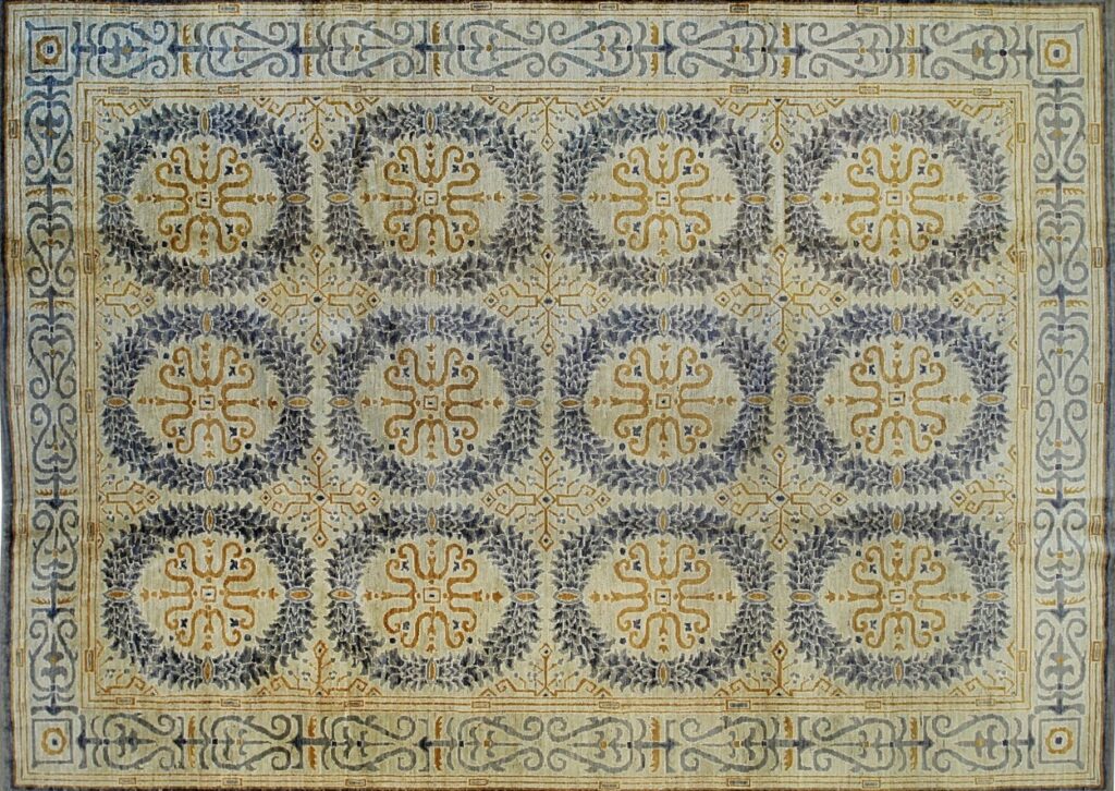 Modern Contemporary Spanish European Neoclassical Revival Rug by RugsOnNet