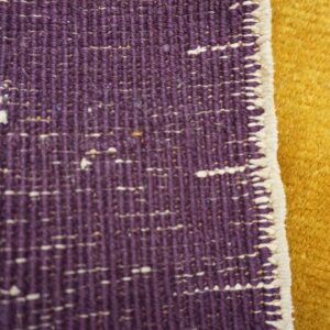 1920s Antique Yellow Chinese Art Deco Carpet 2'×3'10" Hand-Knotted Wool - detail view 9