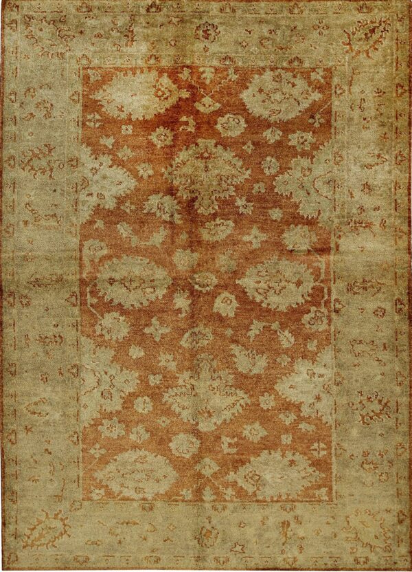 Crimson dynasty handmade wool red transitional all-over ningxia rug