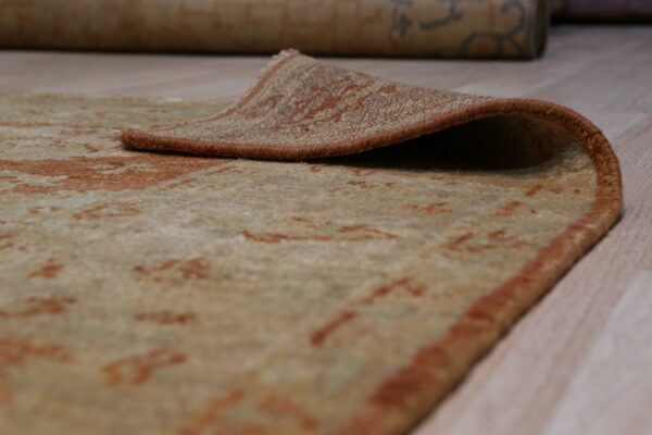 Crimson dynasty handmade wool red transitional all-over ningxia rug - image 8