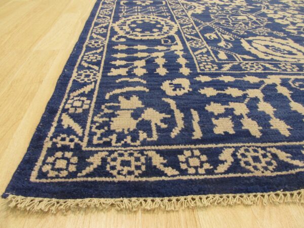 Alluring freya blue hand knotted wool rug - image 2
