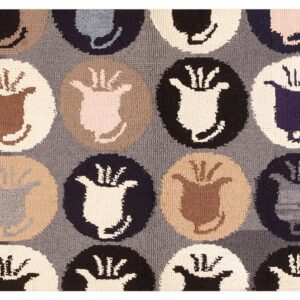 Antique American Hooked Rug 3'1"×8'9" Long Format, Hand-Hooked Wool