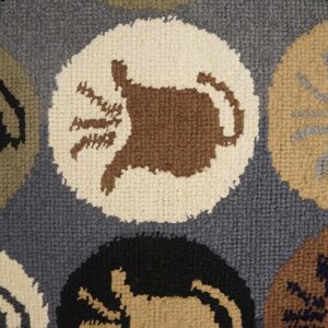 Antique American Hooked Rug 3'1"×8'9" Long Format, Hand-Hooked Wool - detail view 5