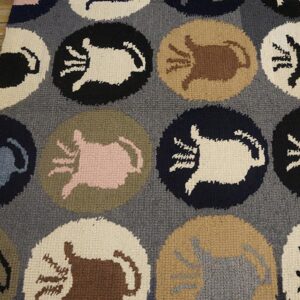 Antique American Hooked Rug 3'1"×8'9" Long Format, Hand-Hooked Wool - detail view 6