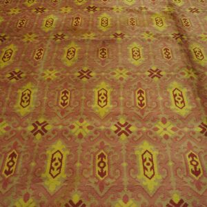 Antique Austrian Savonnerie Carpet 19'10"Ã—20'8" Pink Rose, Square Format, Circa 1930 - detail view 9