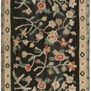 Antique Bessarabian Rug 3'×7'3" Hand-Woven Wool, Moldova, Circa 1900
