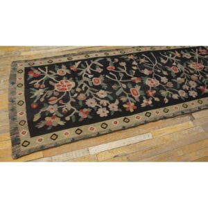 Antique Bessarabian Rug 3'×7'3" Hand-Woven Wool, Moldova, Circa 1900 - detail view 5