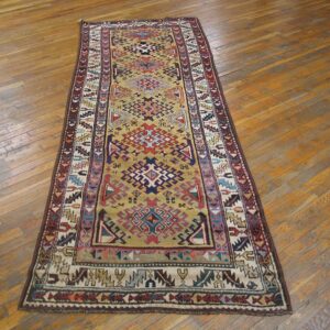 Antique Caucasian Kuba Rug, Hand-Knotted Tribal Composition - detail view 2