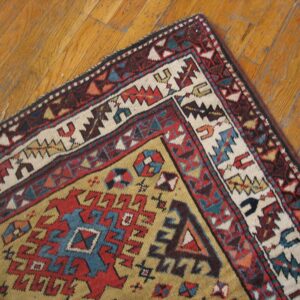 Antique Caucasian Kuba Rug, Hand-Knotted Tribal Composition - detail view 5