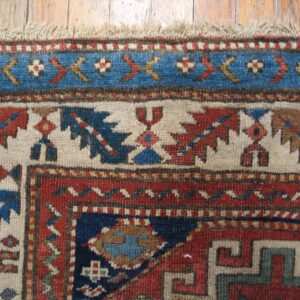Antique Caucasian Moghan Rug, Hand-Knotted Wool - detail view 4