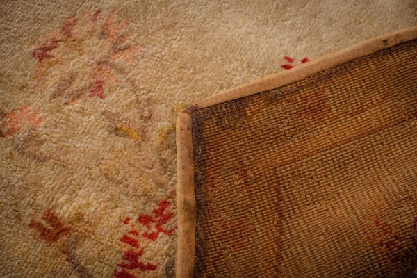 Antique european savonnerie carpet 13'2"×17'6" beige & cream floral, neoclassical, circa 1925 8 Antique european savonnerie carpet 13'2"×17'6" beige & cream floral, neoclassical, circa 1925 - detail view 7