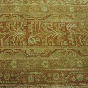 Antique Indian Agra Carpet 15'×19'6" Dusty Rose Floral, Beige Border, Circa 1890 - detail view 5