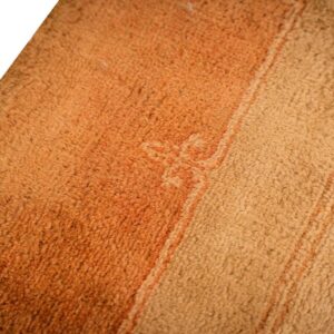 Antique Indian Agra Gallery Carpet 12'6"×27'6" Beige Field, Camel Border, Large-Scale Geometric Design, Circa 1900 - detail view 4