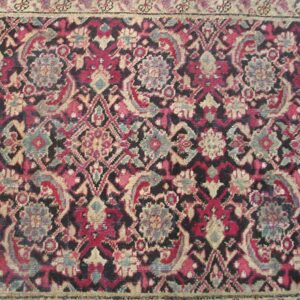 Antique Indian Agra Rug 5'×8'7" Hand-Knotted Wool, Circa 1910 - detail view 4