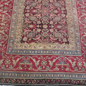 Antique Indian Agra Rug 5'×8'7" Hand-Knotted Wool, Circa 1910 - detail view 6