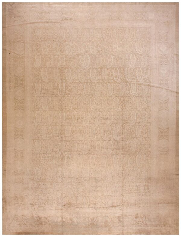 Antique indian amritsar rug, hand-knotted wool, punjab