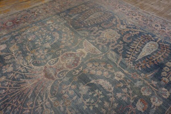 Antique n. E. Persian khorassan moud carpet, early 20th century, hand-knotted wool - detail view 9