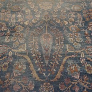 Antique N.E. Persian Khorassan Moud Carpet, Early 20th Century, Hand-Knotted Wool - detail view 10