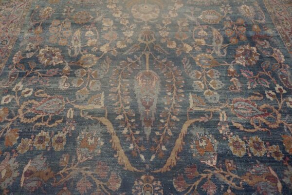 Antique n. E. Persian khorassan moud carpet, early 20th century, hand-knotted wool - detail view 10