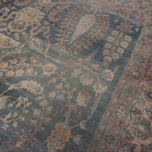 Antique N.E. Persian Khorassan Moud Carpet, Early 20th Century, Hand-Knotted Wool - detail view 11