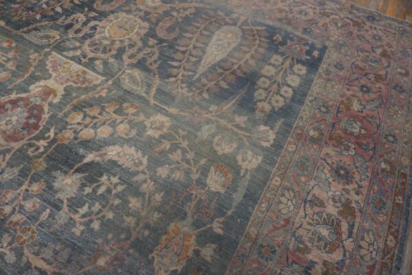 Antique n. E. Persian khorassan moud carpet, early 20th century, hand-knotted wool - detail view 11