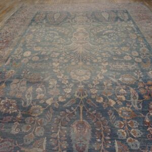 Antique N.E. Persian Khorassan Moud Carpet, Early 20th Century, Hand-Knotted Wool - detail view 12
