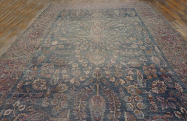Antique n. E. Persian khorassan moud carpet, early 20th century, hand-knotted wool - detail view 12