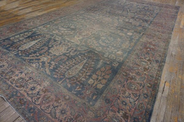 Antique n. E. Persian khorassan moud carpet, early 20th century, hand-knotted wool - detail view 13