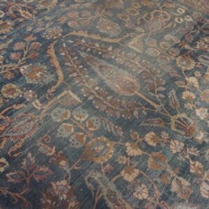 Antique N.E. Persian Khorassan Moud Carpet, Early 20th Century, Hand-Knotted Wool - detail view 14