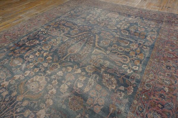 Antique n. E. Persian khorassan moud carpet, early 20th century, hand-knotted wool - detail view 2