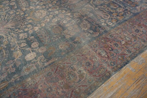 Antique n. E. Persian khorassan moud carpet, early 20th century, hand-knotted wool - detail view 3