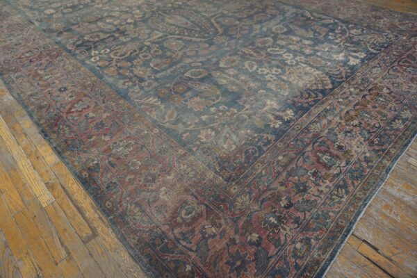 Antique n. E. Persian khorassan moud carpet, early 20th century, hand-knotted wool - detail view 4