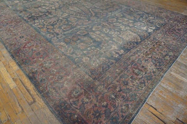 Antique n. E. Persian khorassan moud carpet, early 20th century, hand-knotted wool - detail view 5