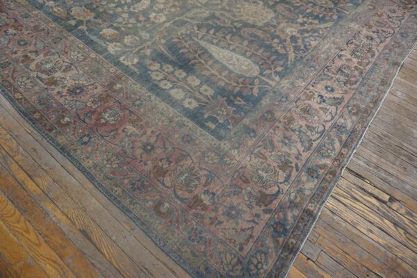 Antique n. E. Persian khorassan moud carpet, early 20th century, hand-knotted wool - detail view 6