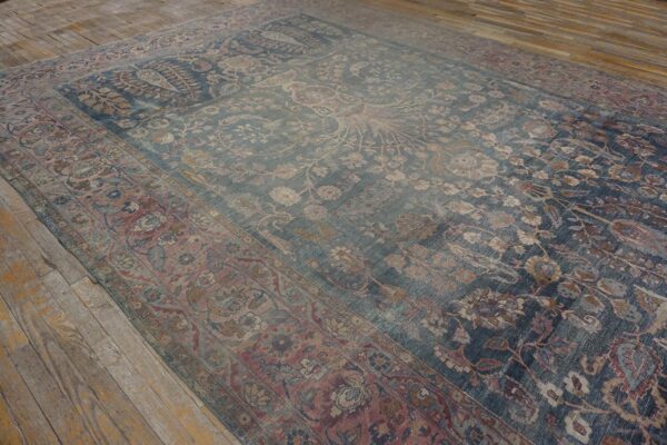 Antique n. E. Persian khorassan moud carpet, early 20th century, hand-knotted wool - detail view 7