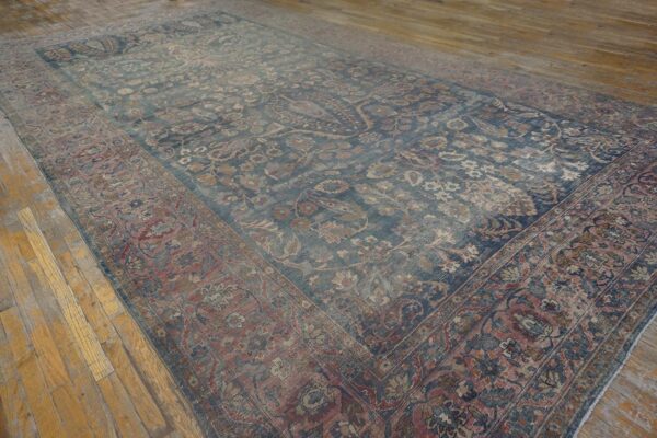 Antique n. E. Persian khorassan moud carpet, early 20th century, hand-knotted wool - detail view 8