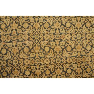 Antique N.E. Persian Khorassan Moud Carpet 11'6"×15'2" Navy Field, Dusty Rose Border, Circa 1890 - detail view 8