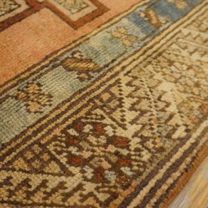 Antique N.W. Persian Karajeh Runner 2'10"Ã—17'10" Salmon & Ivory Long Format, Circa 1920 - detail view 13