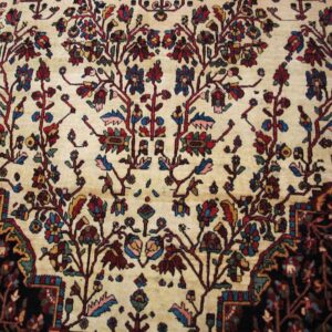Antique Persian Bijar Rug, Densely Hand-Woven Wool - detail view 3