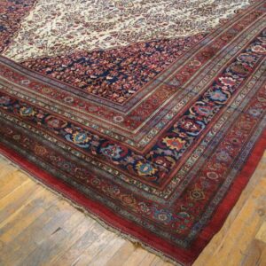Antique Persian Bijar Rug, Densely Hand-Woven Wool - detail view 6