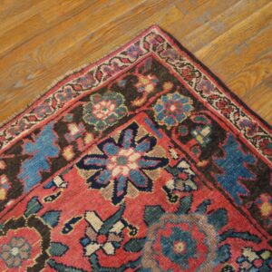 Antique Persian Bijar Rug, Hand-Woven Wool - detail view 1