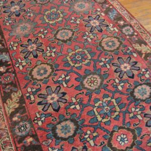 Antique Persian Bijar Rug, Hand-Woven Wool - detail view 2