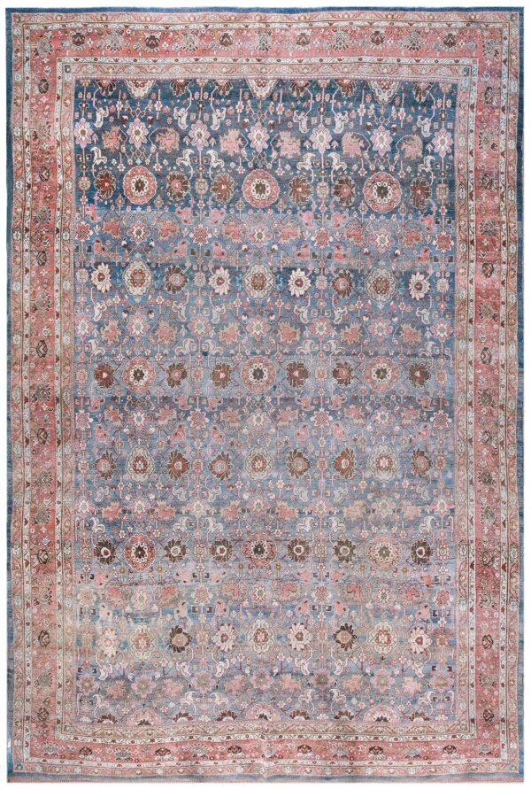 Antique persian bijar rug 9'ã—14' hand-woven wool, densely packed