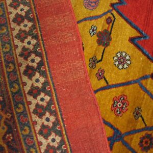 Antique Persian Bijar Rug 7'8"×12'4" Red Medallion, Hand-Woven Wool, 1880s - detail view 6