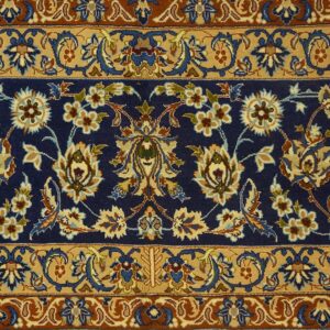 Antique Persian Isfahan Rug 10'Ã—13'10" Hand-Knotted, Central Persia - detail view 4
