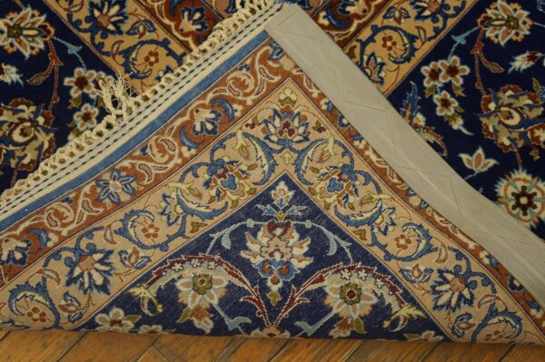 Antique persian isfahan rug 10'ã—13'10" hand-knotted, central persia - detail view 6