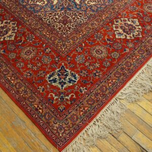 Antique Persian Isfahan Rug, Hand-Knotted Wool, Central Persia - detail view 1